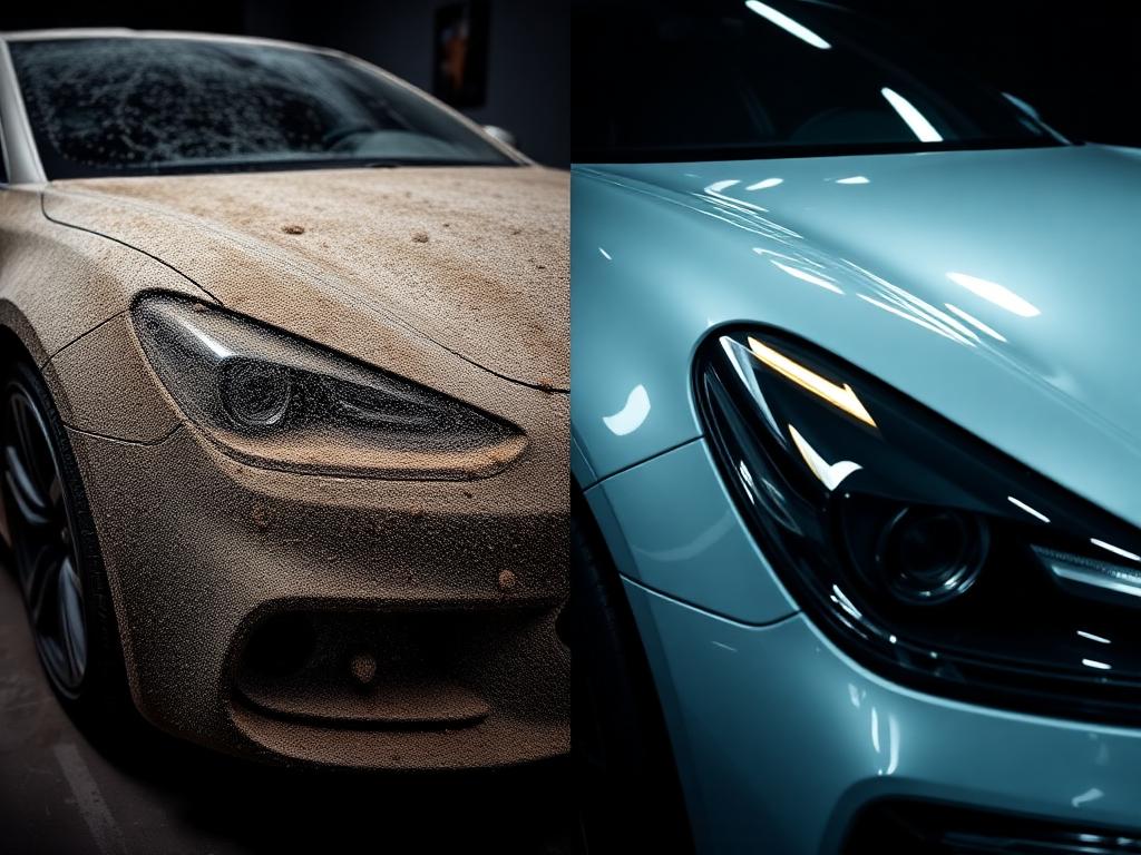 Before and after car detailing Atlanta — paint correction by C&L